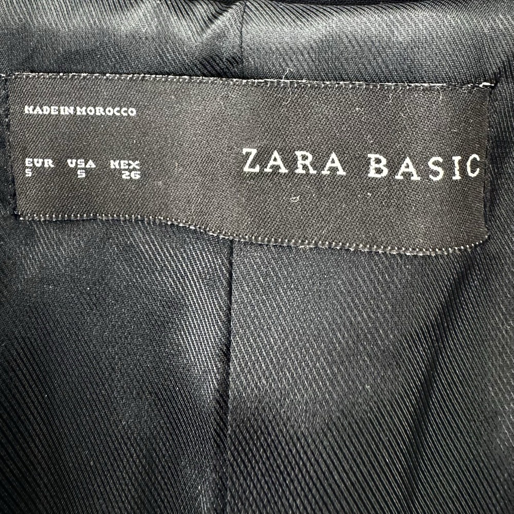 Zara Wool Mohair Jacket Maroon/Black/White Plaid‎ Asymmetric Snap Close Womens S - Picture 3 of 12